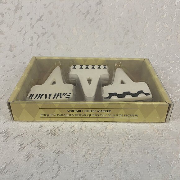 Mango Moon Ceramic Writeable Cheese Markers Set of 6 & Mango Moon Decals 5 pkgs - Picture 4 of 16